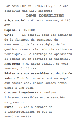 exemple annonce legale ain